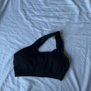 SHEIN Black Asymmetrical Sports Bra